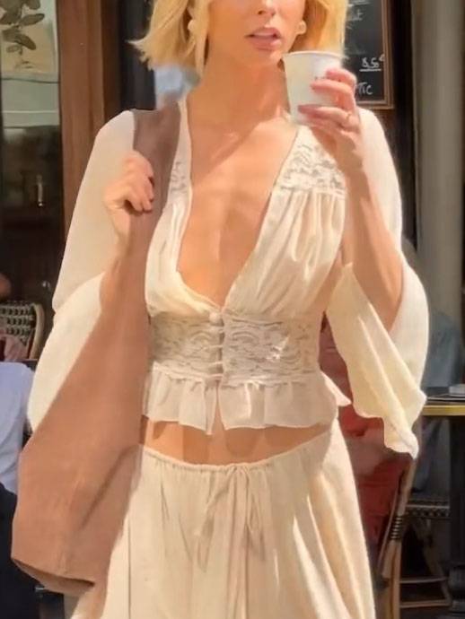 Bohemian Kant Invoegen Shirt En Rok Set