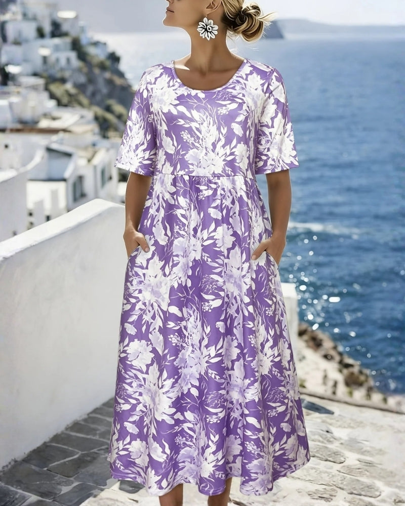 Irene | Midi Boho Jurk met Kust Inspiratie