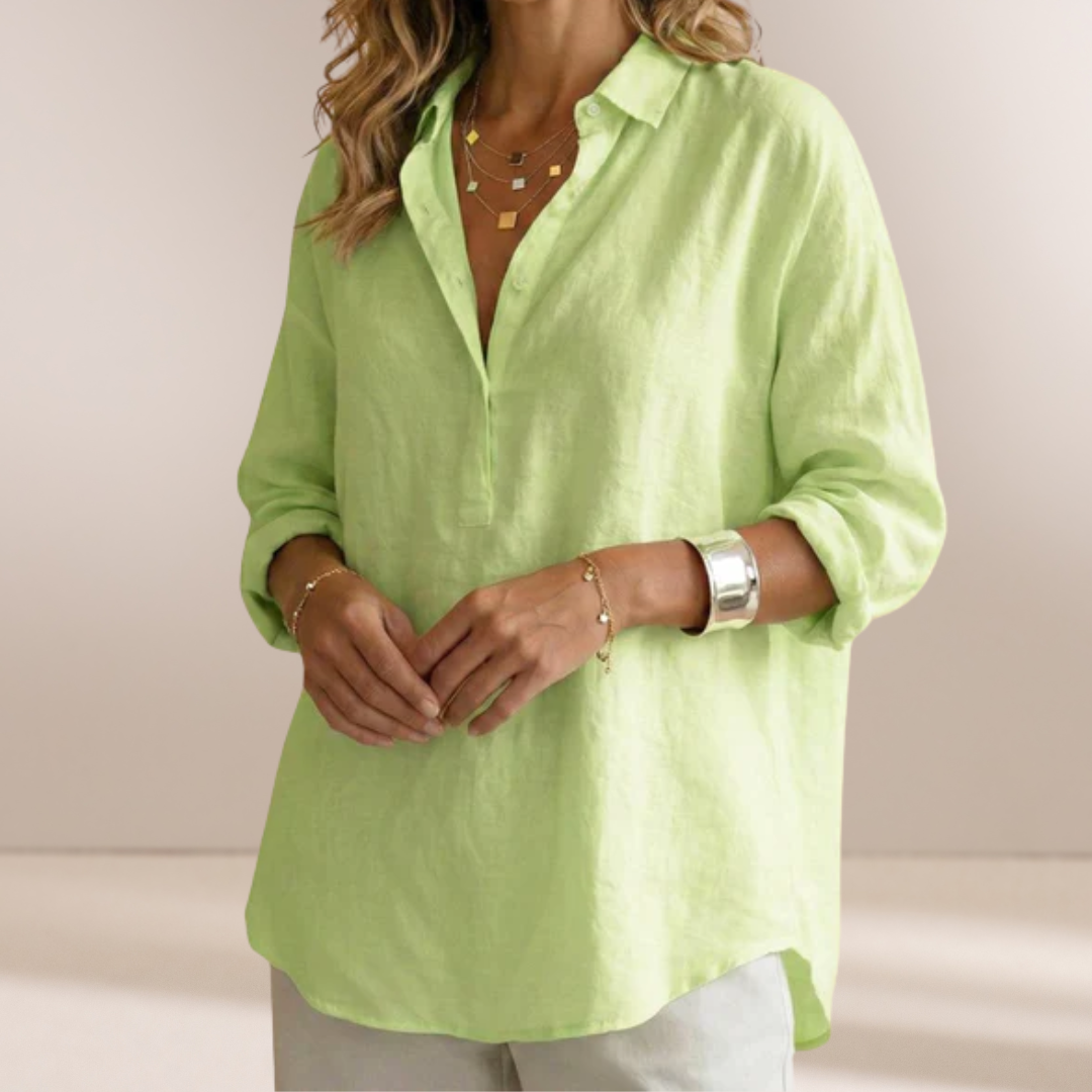 Violette | Katoenen Popover Blouse