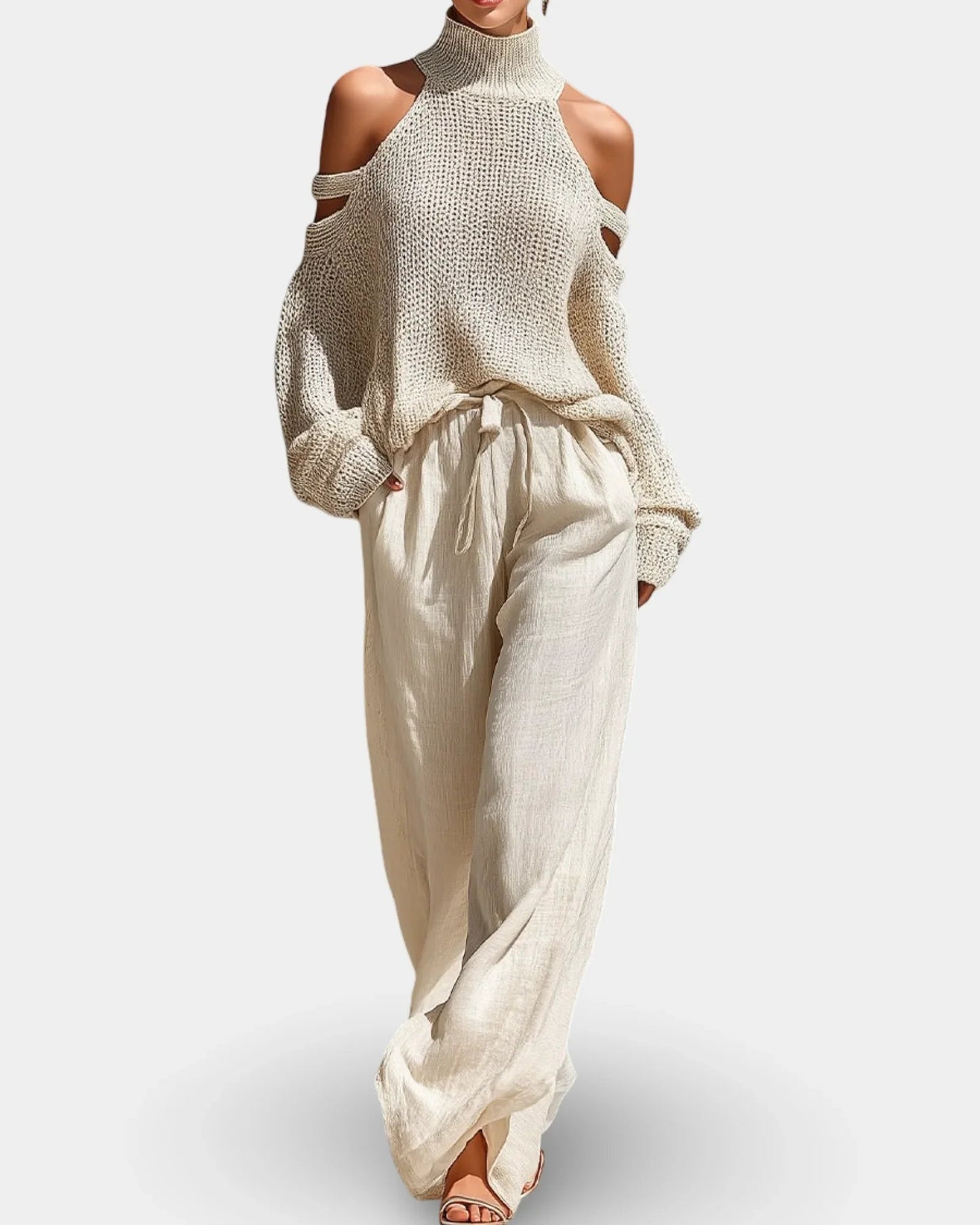 Camile | Modieuze gebreide set met broek