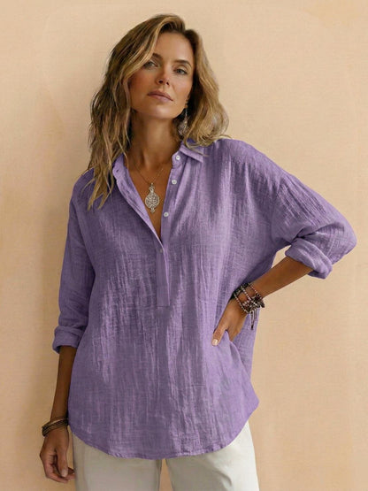 Violette | Katoenen Popover Blouse