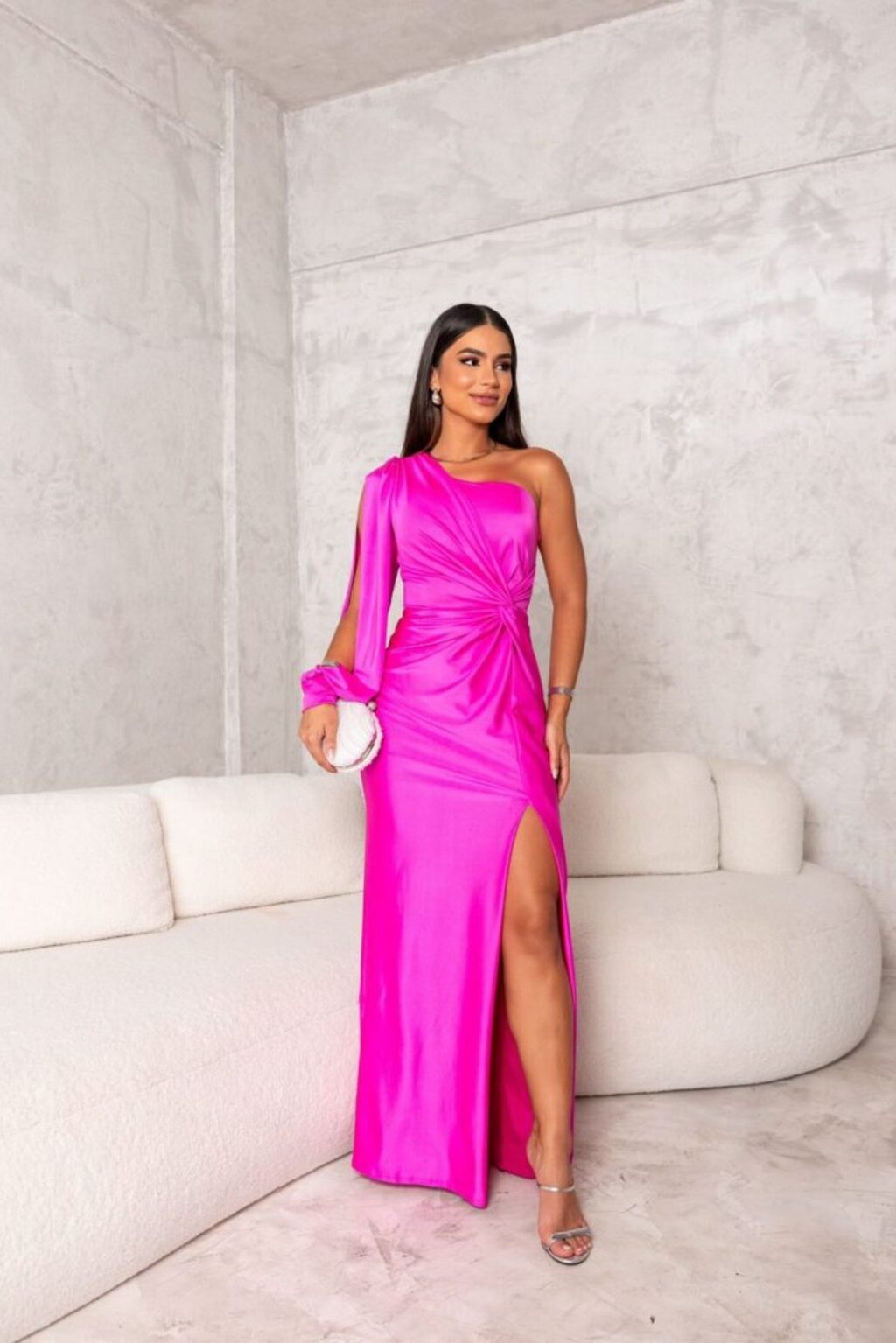 Dorie™ - Asymmetrische Jurk met Lange Split