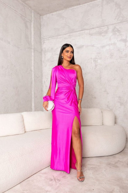 Dorie™ - Asymmetrische Jurk met Lange Split