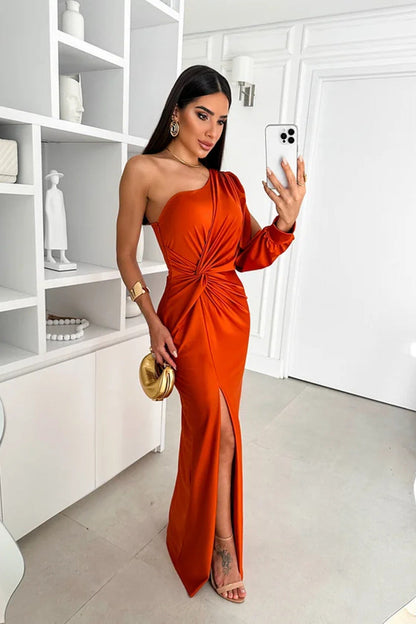 Dorie™ - Asymmetrische Jurk met Lange Split