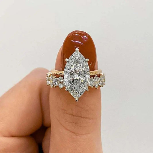 Luxe Marquise Diamanten Ring in Goud