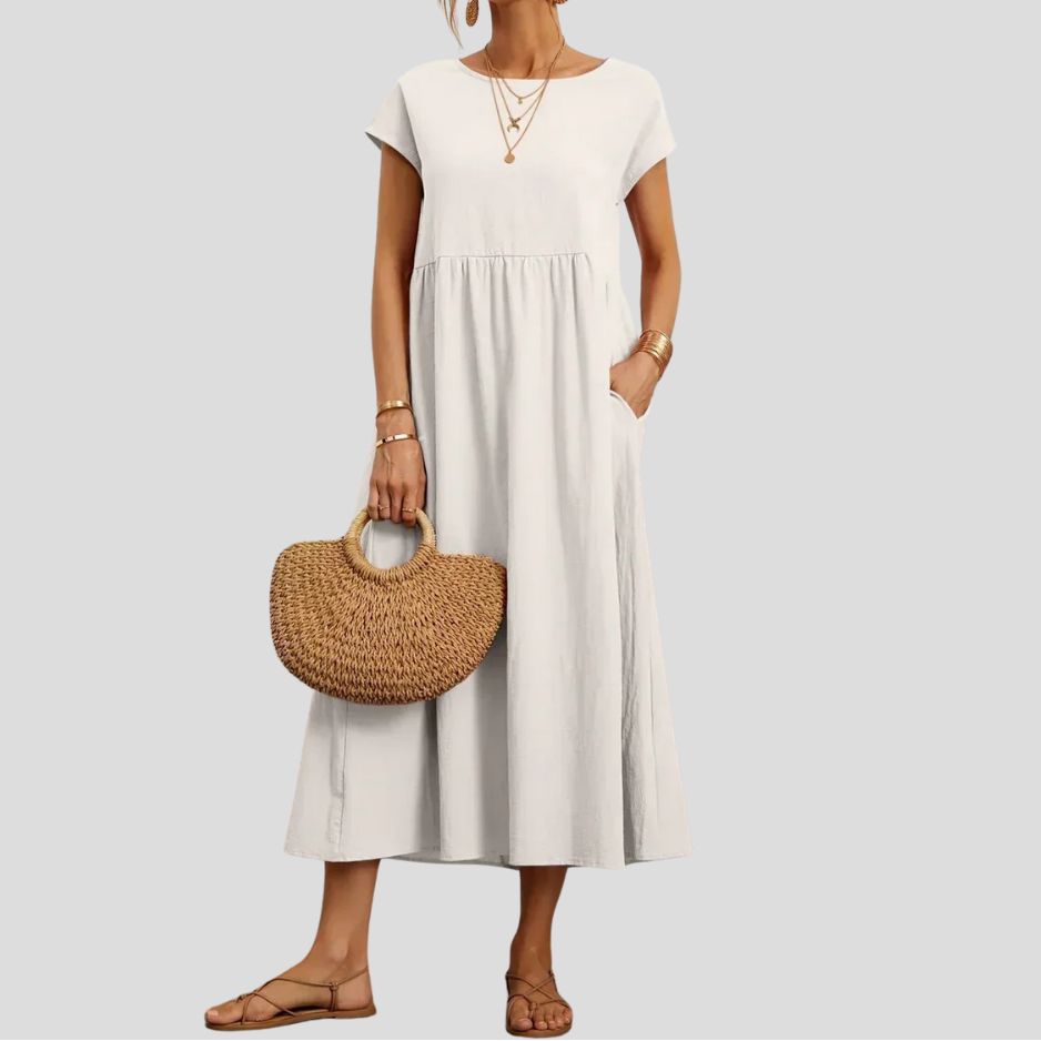 Anna™ – Ontspannen & Stijlvolle Midi-jurk