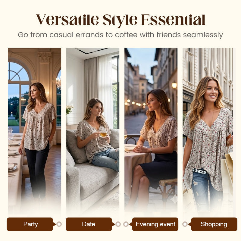 💥Lente-mode met korte mouwen en print