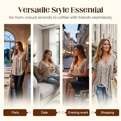 💥Lente-mode met korte mouwen en print