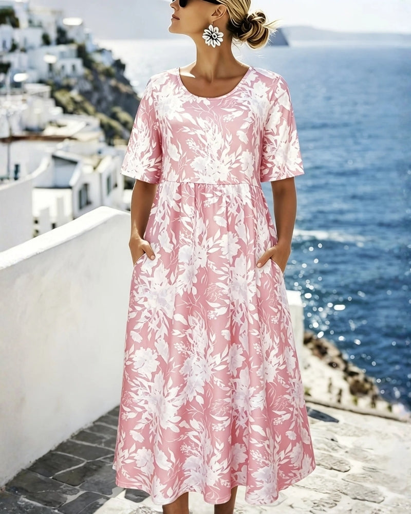 Irene | Midi Boho Jurk met Kust Inspiratie