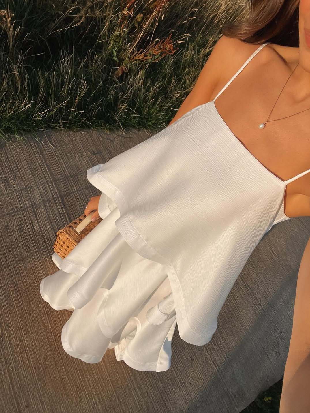 Elegante Maxi-jurk met Drie Laagjes Ruffles