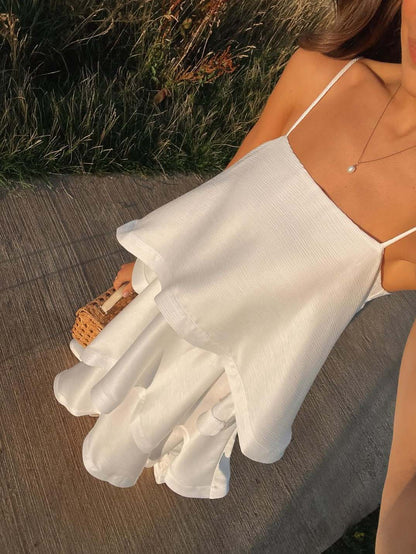 Elegante Maxi-jurk met Drie Laagjes Ruffles