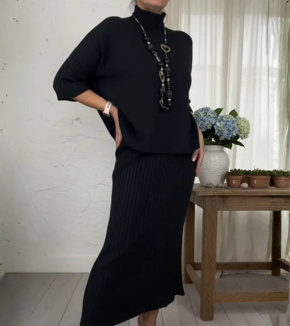 Marlene™ - Brei-set met Geribde Rok
