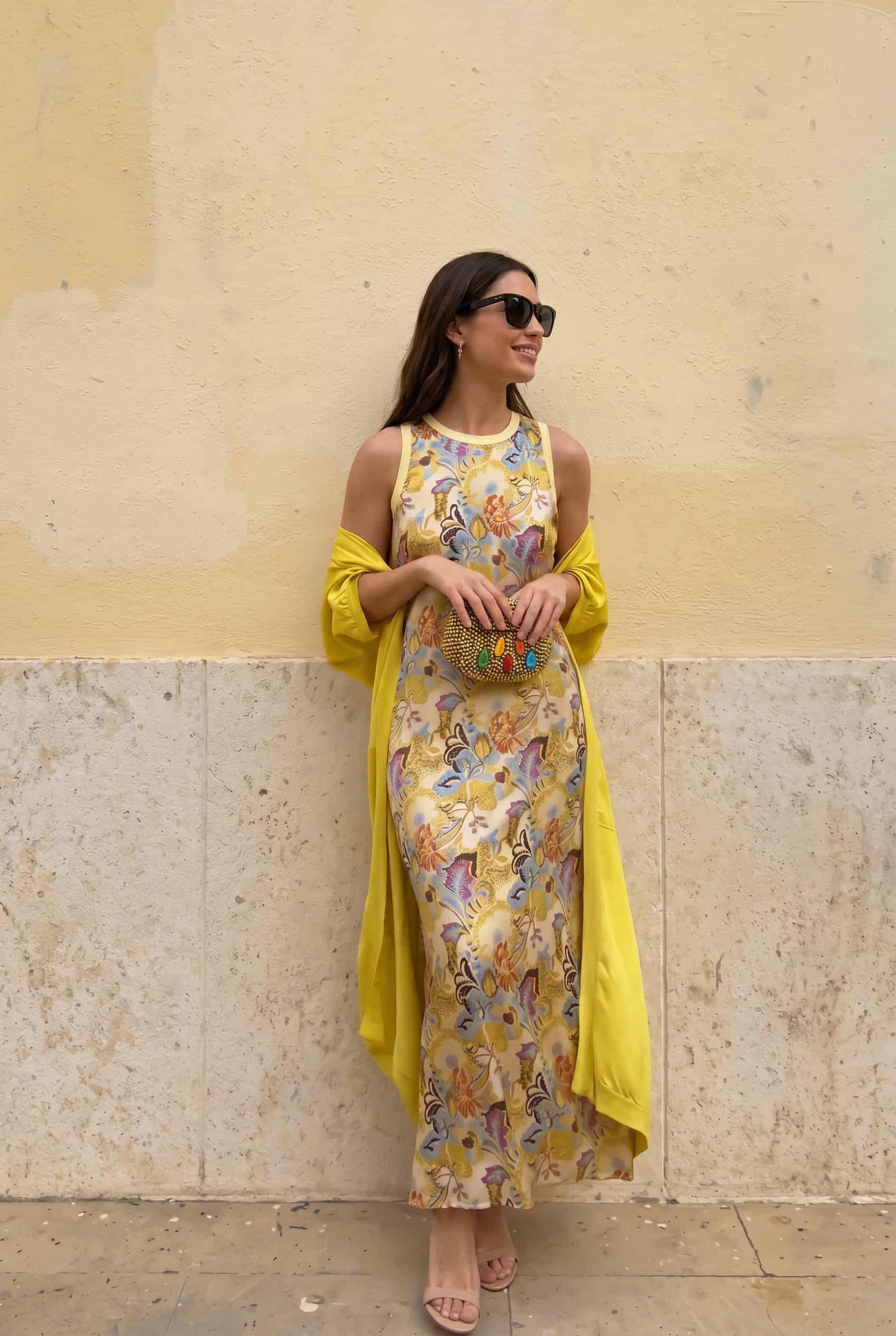 Geprinte Jurk En Jas Set