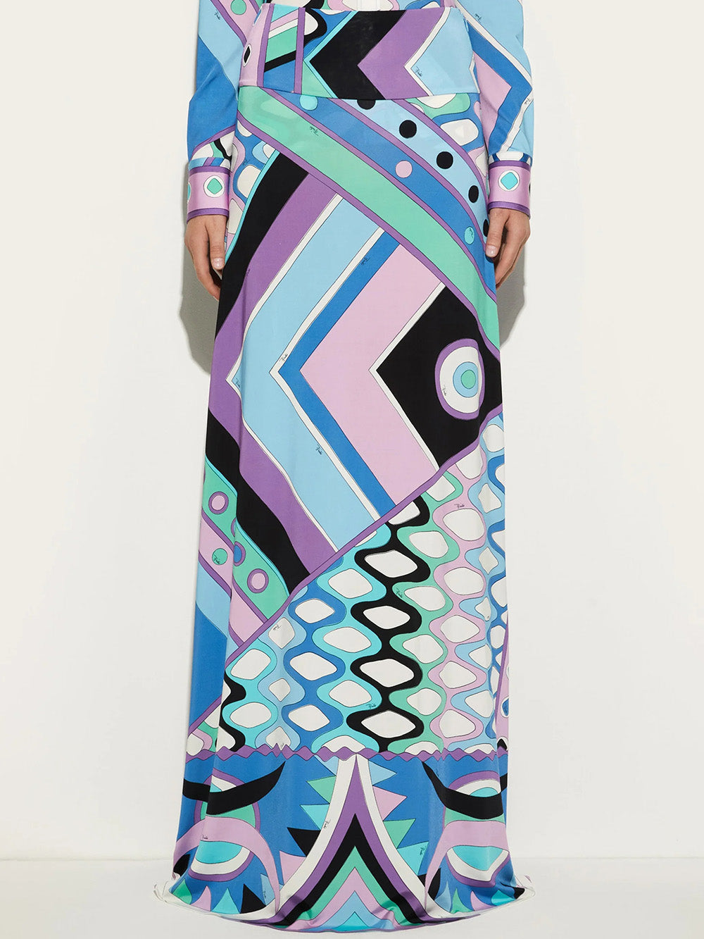 Temperament Gedrukte Heup-hugging Maxi Rok