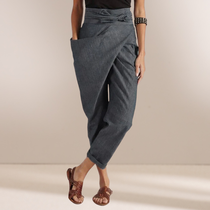 Noelle | Hoge Taille Gewikkelde Broek