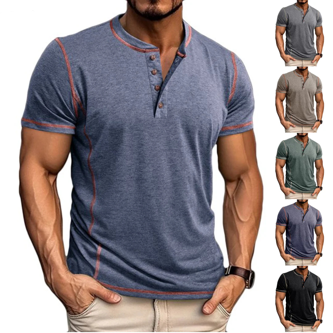 Timo | Stijlvol T-shirt met Henley-hals