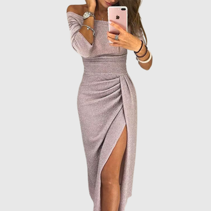 Ely™ - Stijlvolle Maxijurk met Halternek en Elegante, Vloeiende Pasvorm
