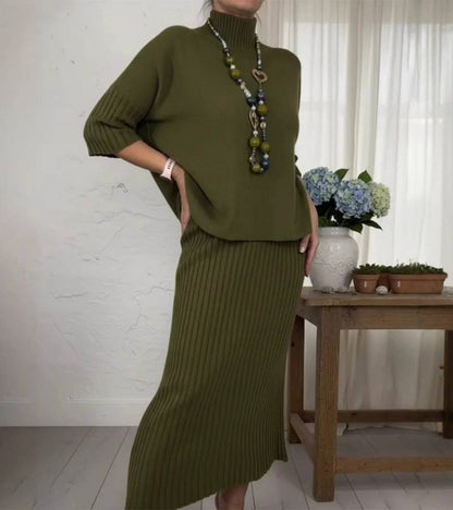 Marlene™ - Brei-set met Geribde Rok