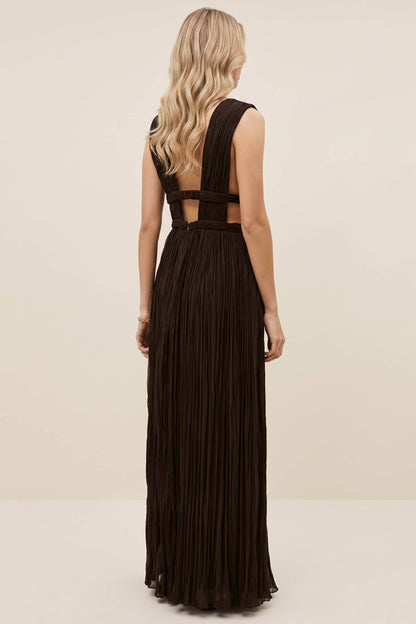 Diepe V-Hals Maxi Jurk