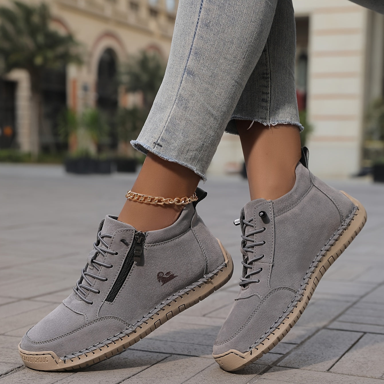 Mila  – Comfortabele orthopedische sneakers + ritssluiting