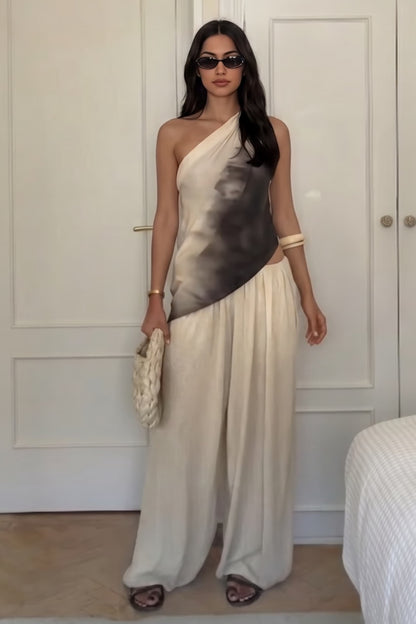 Off-Shoulder Gedrukte Top En Bloemrok Set