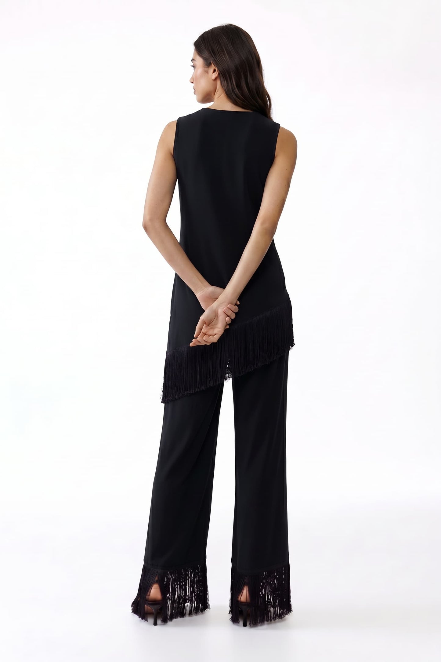 Tassel Ontwerp Top En Wijd Pantalon Set