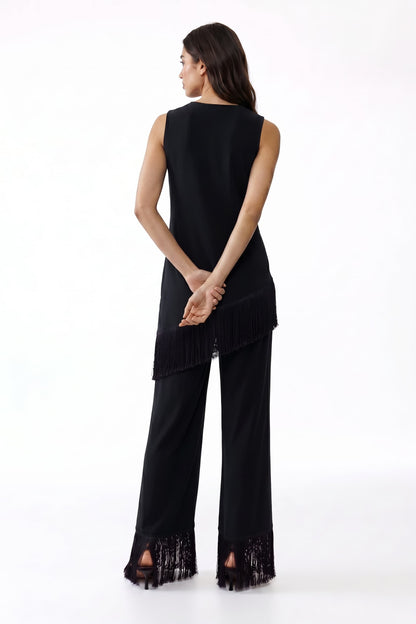 Tassel Ontwerp Top En Wijd Pantalon Set