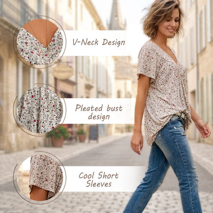 💥Lente-mode met korte mouwen en print