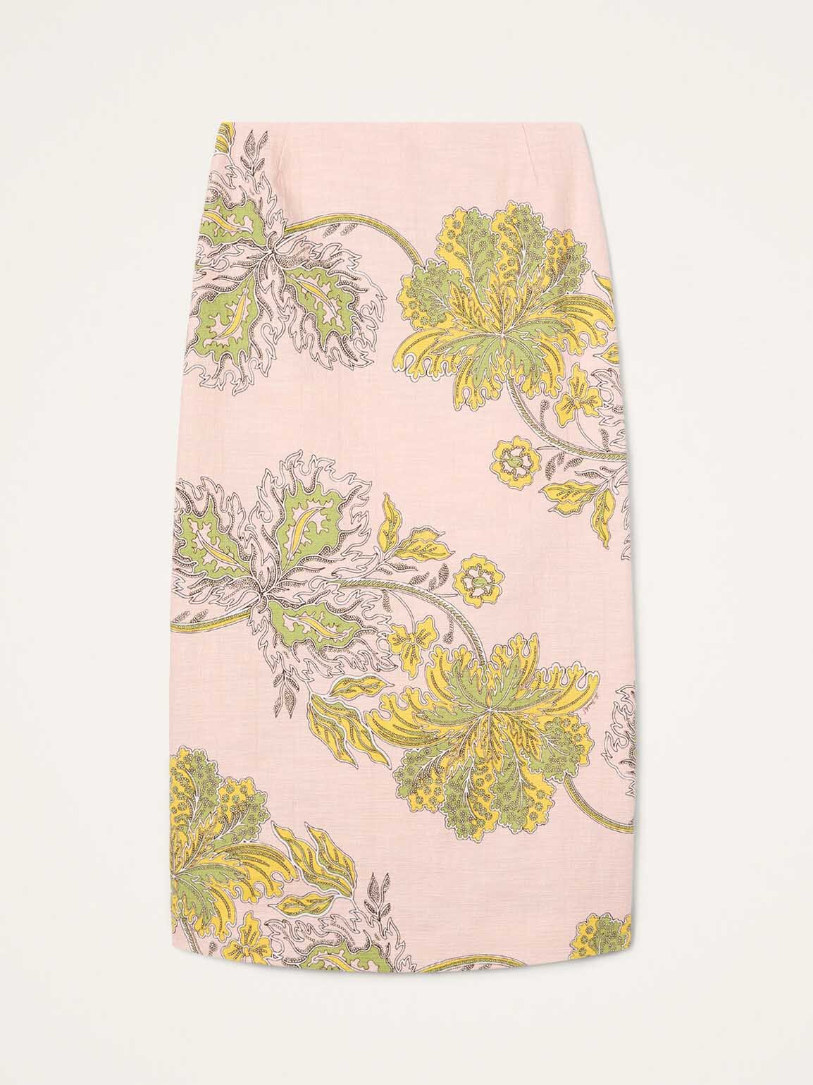 Feather Trim Top & Midi Rok Twee-Delige Set