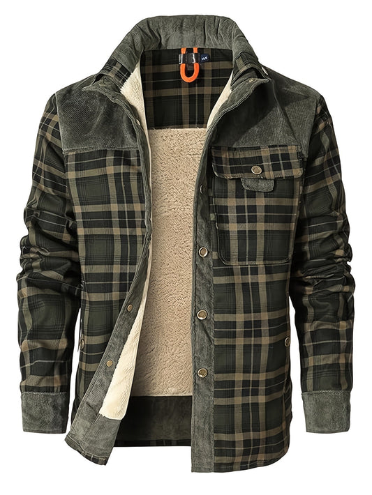 Dalmas - Casual winterjas met ruitjesmotief