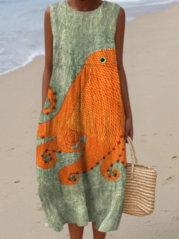 Tess™ Oceanic Midi-jurk