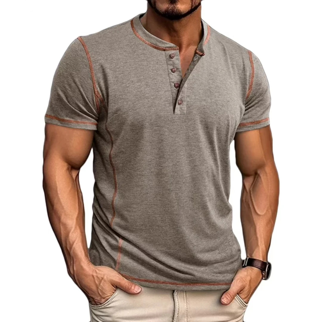 Timo | Stijlvol T-shirt met Henley-hals