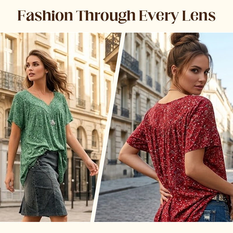 💥Lente-mode met korte mouwen en print
