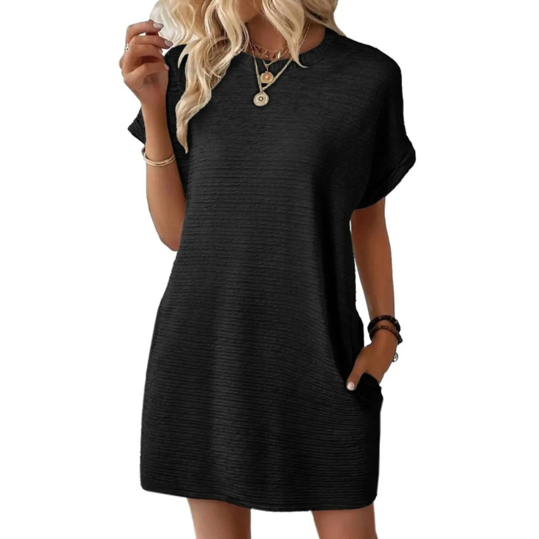 Ivay™ – Minimalistisch Zomerjurk met Ronde Hals