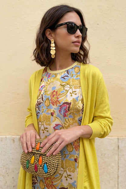 Geprinte Jurk En Jas Set