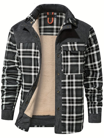 Dalmas - Casual winterjas met ruitjesmotief