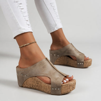 Gina - Casual muiltjes van kurk