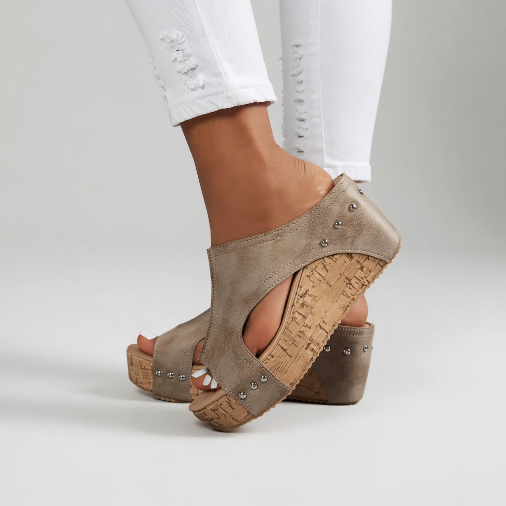 Gina - Casual muiltjes van kurk