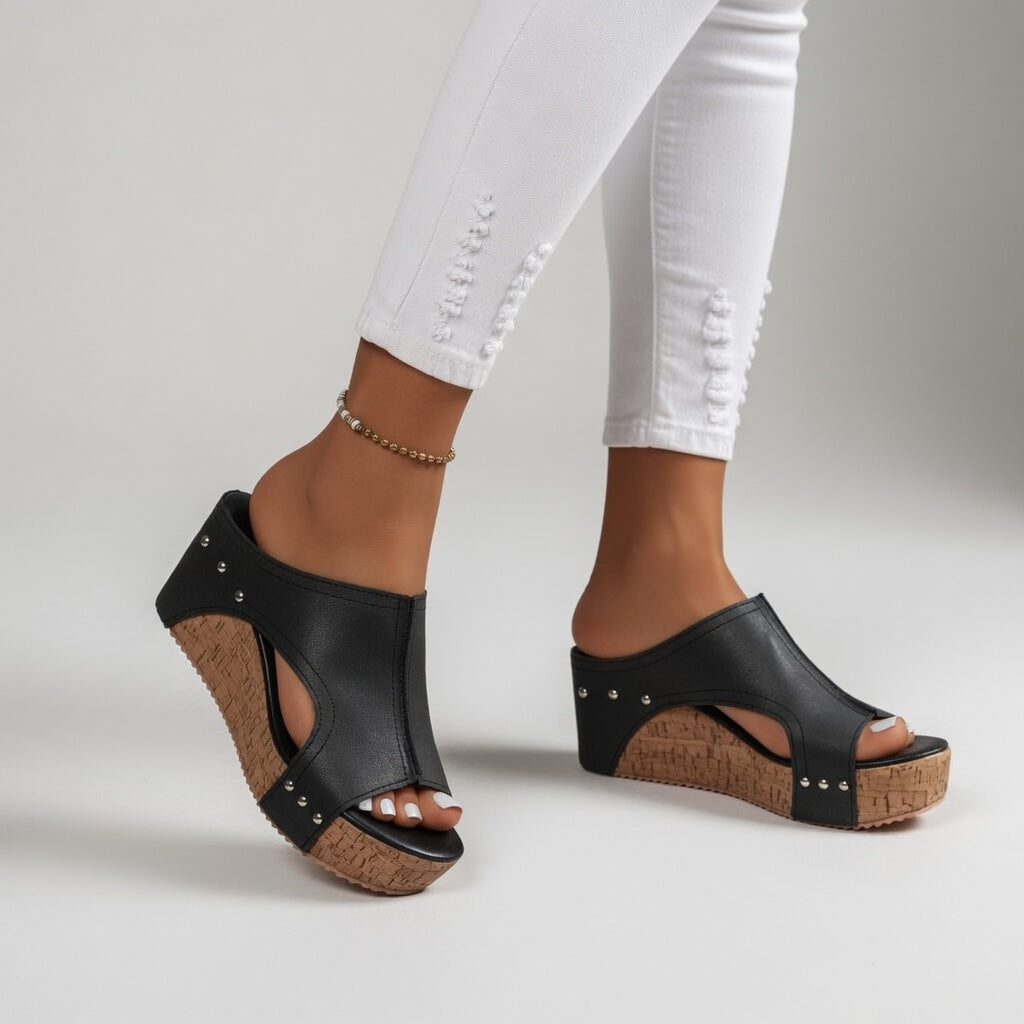 Gina - Casual muiltjes van kurk