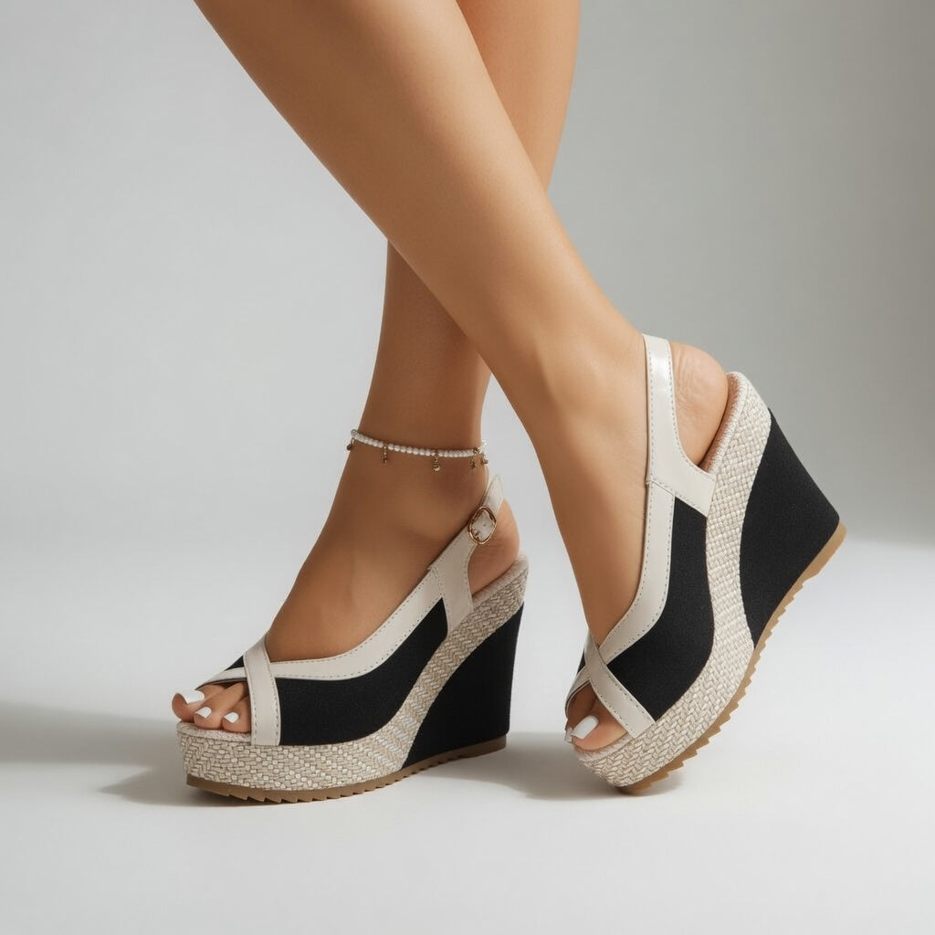 Indie - Elegante sandalen met sleehak