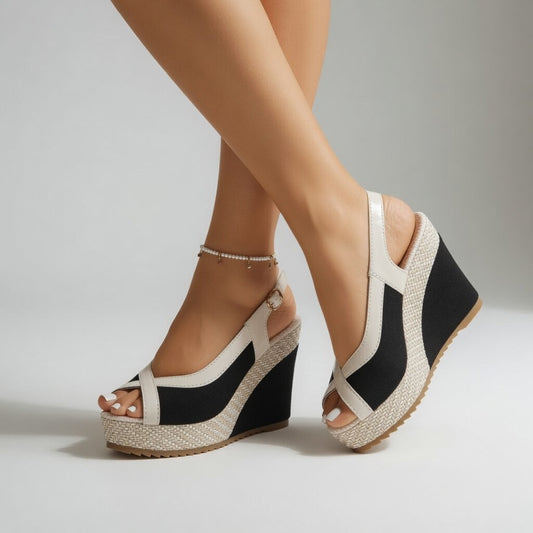 Indie - Elegante sandalen met sleehak