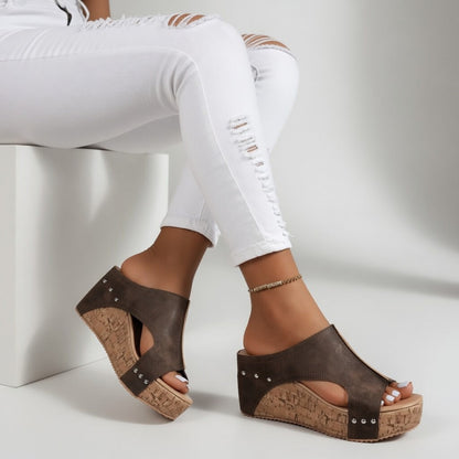 Gina - Casual muiltjes van kurk