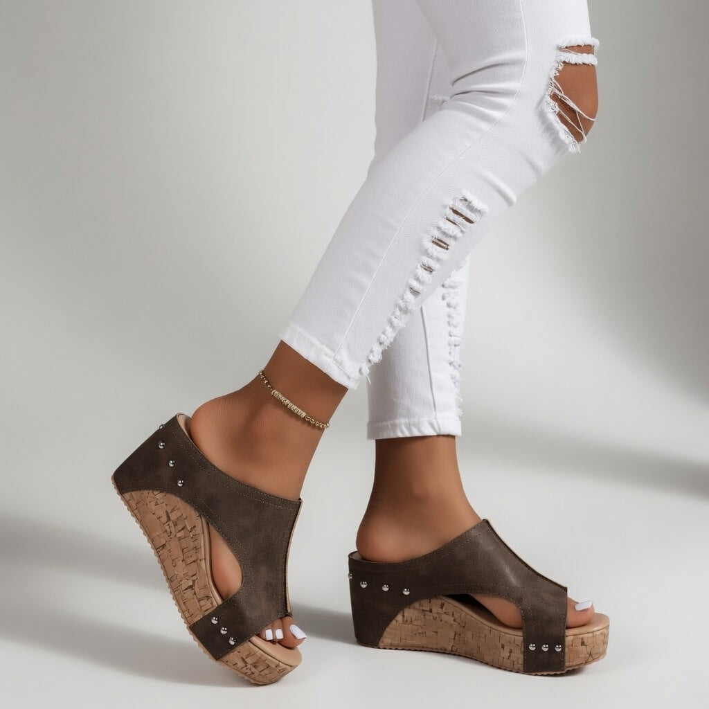 Gina - Casual muiltjes van kurk