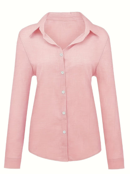 Casual Shirt - Knopsluiting Ontwerp & Lange Mouwen Dekking