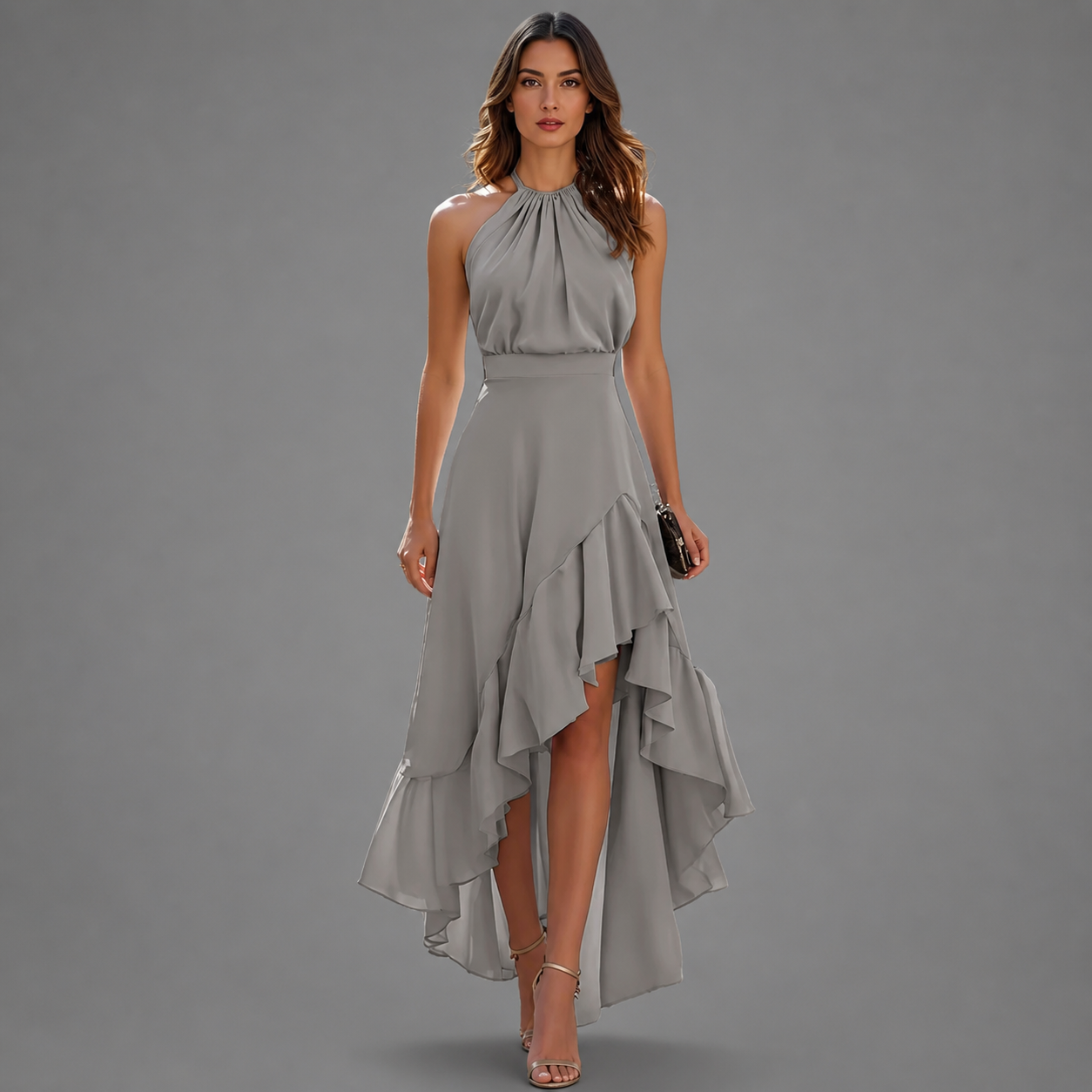 SARA – Elegante jurk met asymmetrische zoom