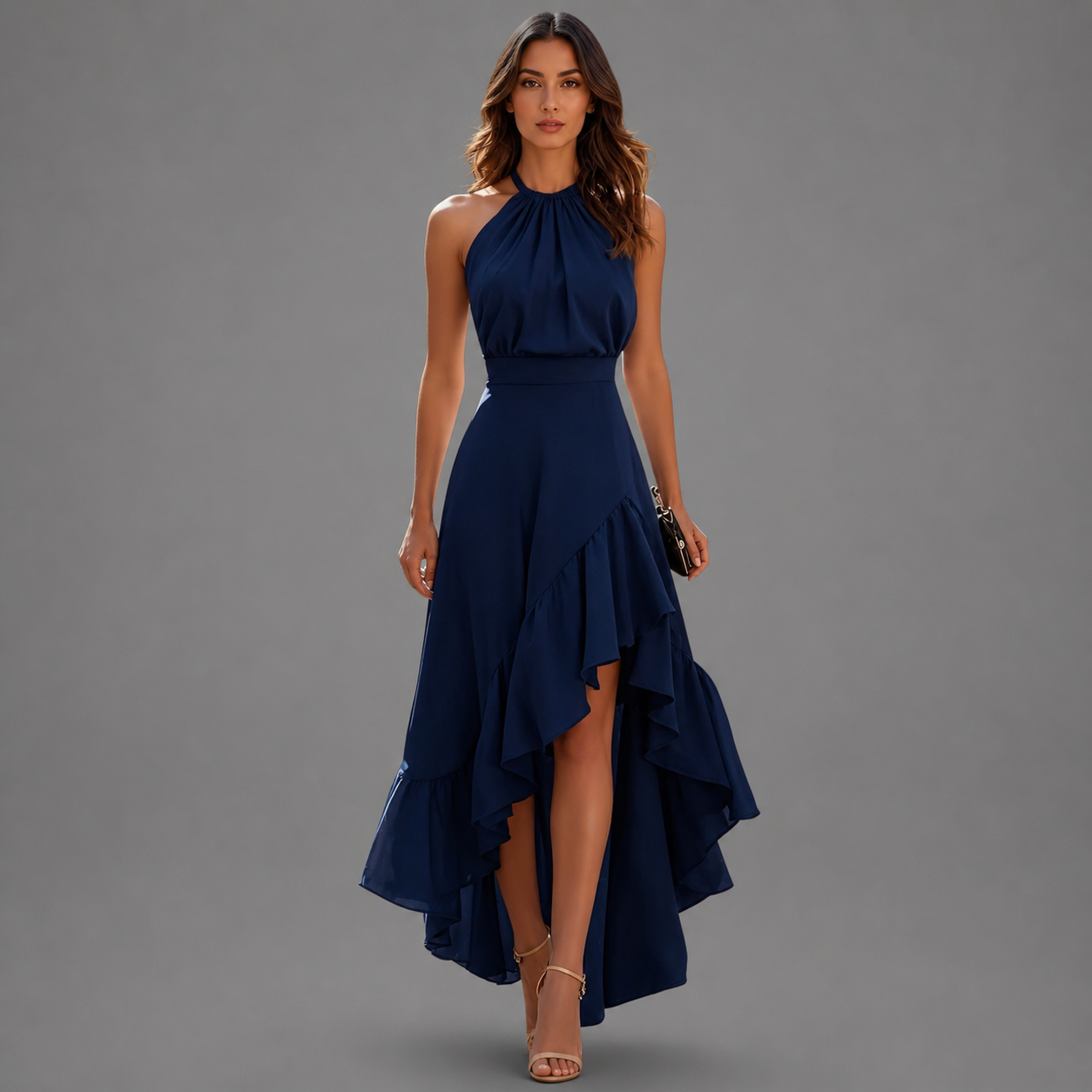 SARA – Elegante jurk met asymmetrische zoom