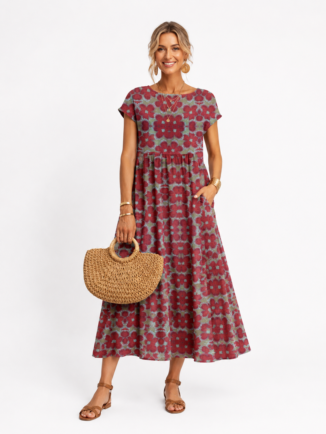 Florene | Zomerjurk met korte mouwen