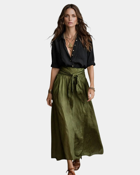 Dione | Midi rok + zwarte blouse cadeau