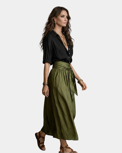 Dione | Midi rok + zwarte blouse cadeau