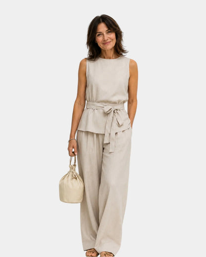 Iseultine | Twee-delige set met mouwloze top en broek